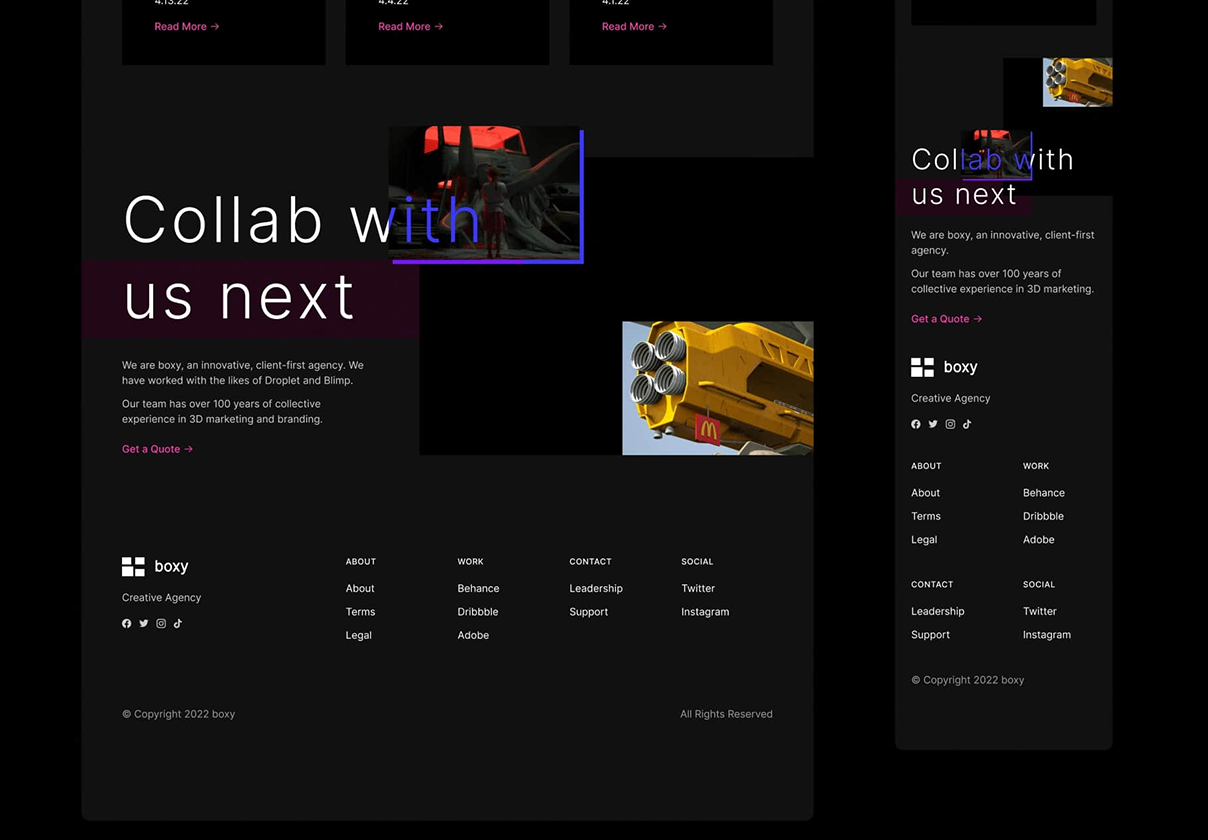 Boxy网页登陆页 (Boxy Web Landing Page)
