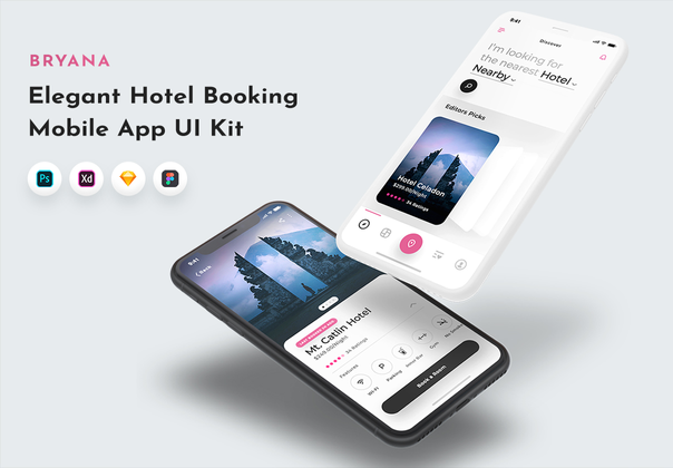 Bryana - 酒店预订UI套件 (Bryana - Hotel Booking UI Kit)