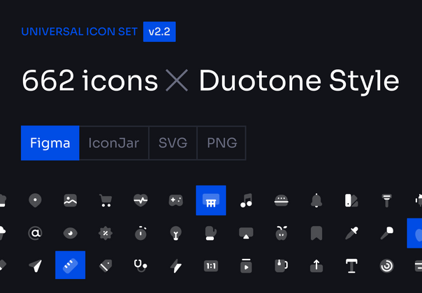 通用图标集双色调风格-更新 (Universal Icon Set Duotone Style)
