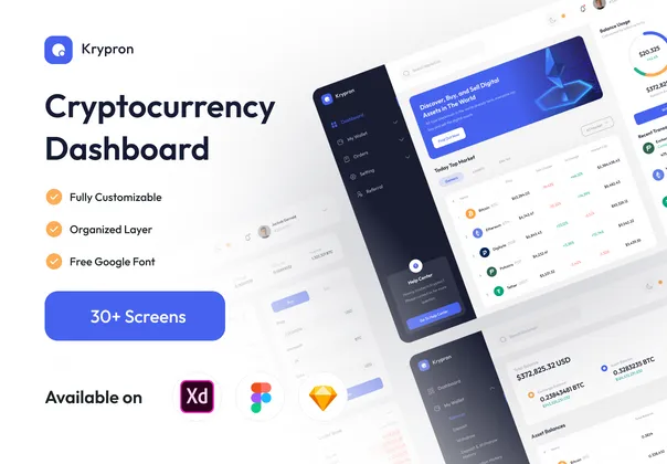 Krypron - 加密货币仪表板 (Krypron - Crypto Currency Dashboard)