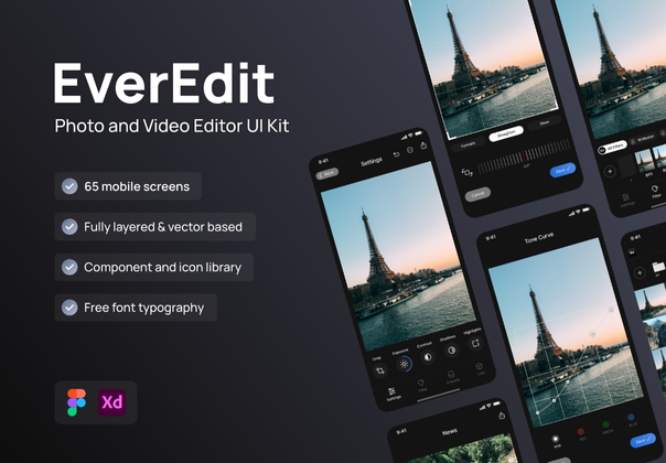 EverEdit - 移动照片和视频编辑UI工具包 (EverEdit - Mobile Photo & Video Editor UI Kit)