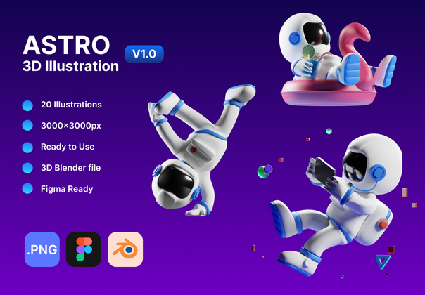 天文3D插图 (Astro 3D Illustration)