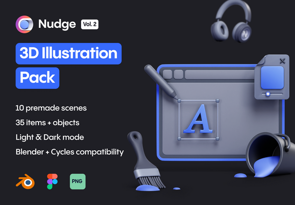 Nudge Vol.2 - 3D插图 (Nudge Vol.2 - 3D Illustration)
