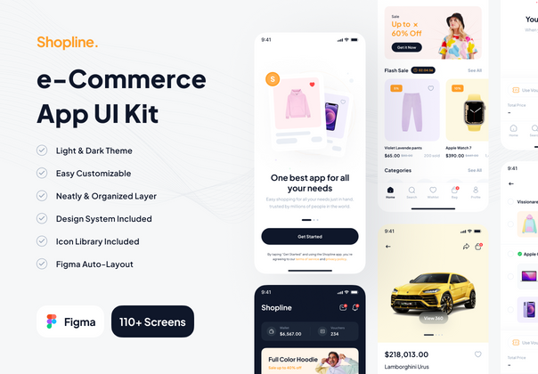 Shopline - 电子商务市场应用UI套件 (Shopline - e-Commerce Marketplace App UI Kit)