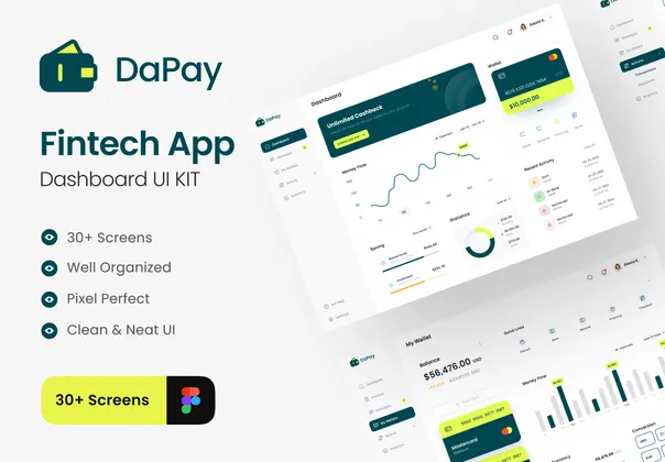 DayPay - 金融技术仪表板UI KIT (DayPay - Fintech Dashboard UI KIT)