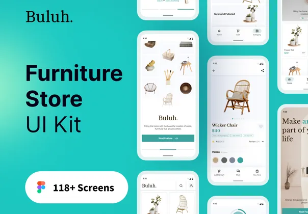Buluh - 家具店移动应用UI包 (Buluh - Furniture Shop Mobile App UI Kit)