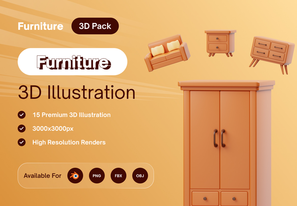MYFURNITURE-3D家具图标 (MYFURNITURE- 3D Furniture Icons)