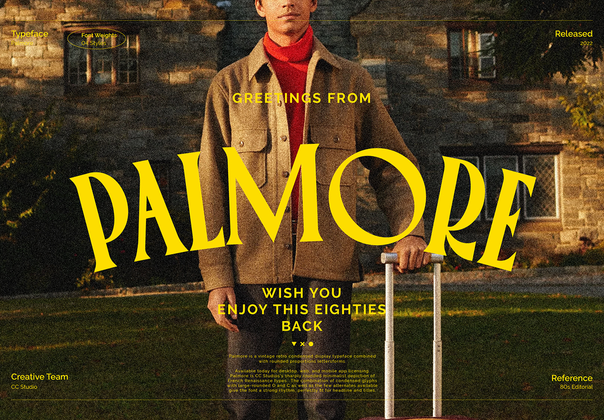 PALMORE - 复古圆滑的塞尔维亚文 (PALMORE - Vintage Rounded Serif)