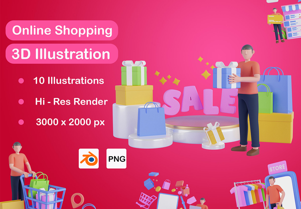 3D网上购物包 (3D Online Shopping Pack)