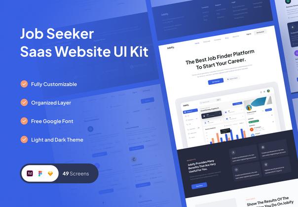 Jobify - 求职者SaaS网站 (Jobify - Job Seeker SaaS Website)