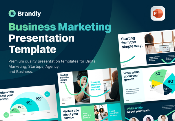 Brandly - 商业营销PowerPoint演示文稿模板 (Brandly - Business Marketing PowerPoint Presentation Template)