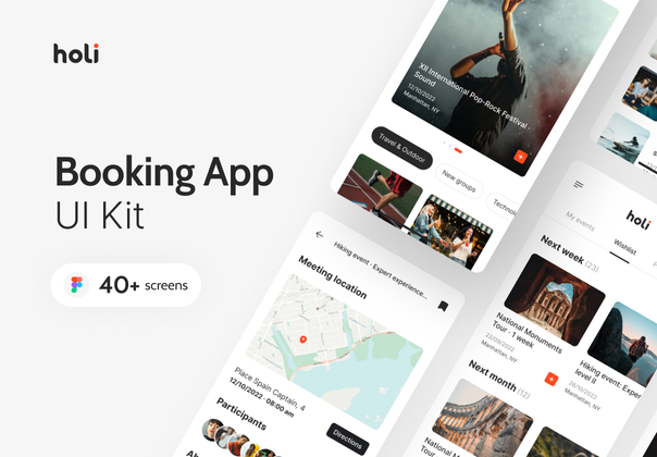 霍利 - 预订应用程序UI套件 (Holi · Booking App UI Kit)