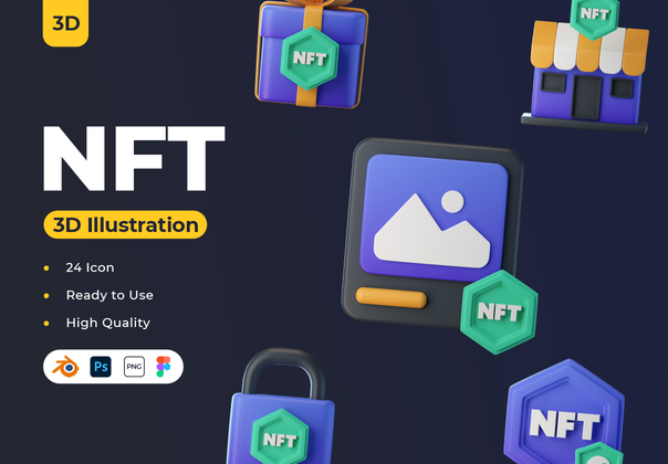 NFT 3D图标 (NFT 3D Icons)