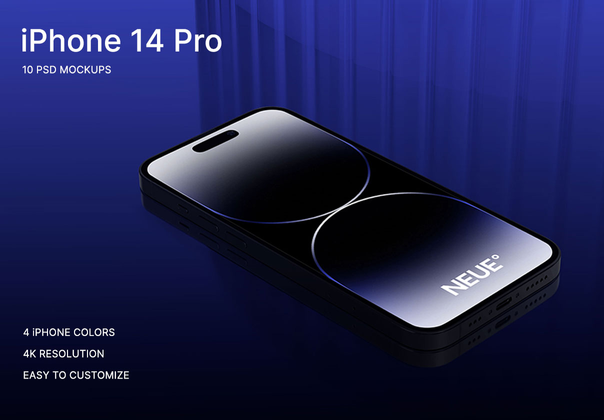 iPhone 14 Pro 模拟图 (iPhone 14 Pro Mockup)