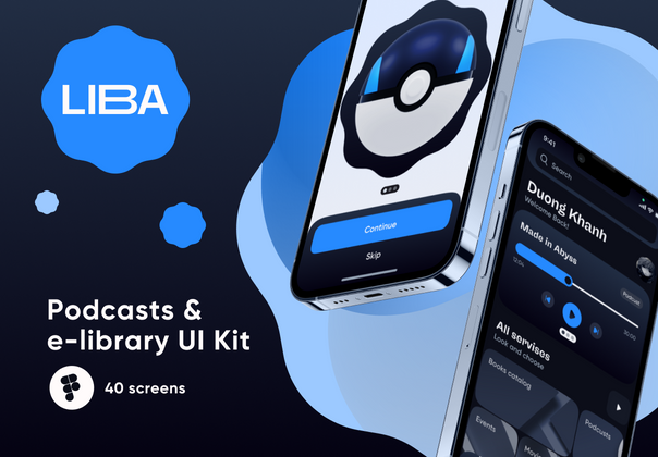 Liba - 电子图书馆 UI Kit (Liba – e-library UI Kit)