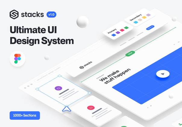 Stacks - 终极用户界面设计系统 (Stacks – Ultimate UI Design System)
