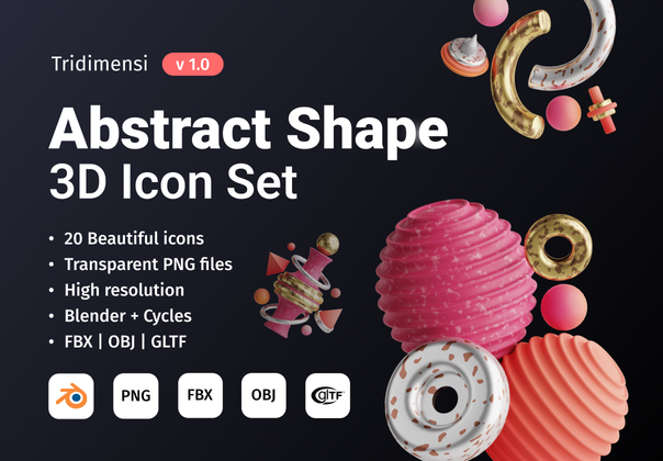 三维抽象形状 (3D Abstract Shape)