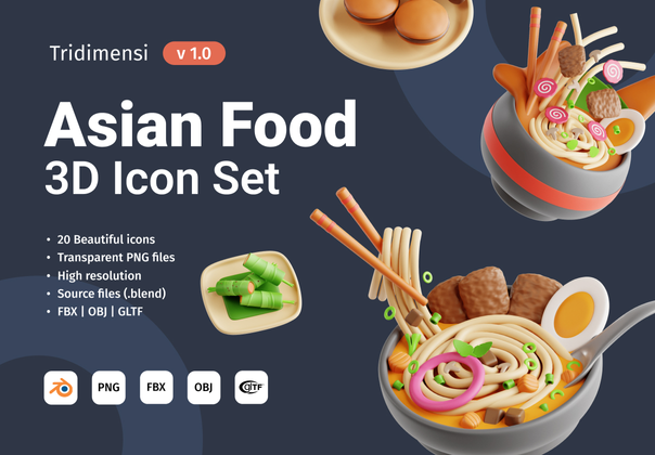 三维亚洲食品 (3D Asian Food)