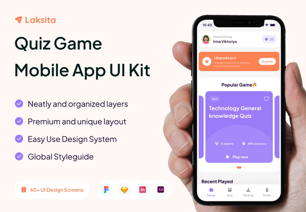 多拉诺 - 问答应用程序用户界面工具包 (Dolano - Quiz Apps UI KIT)