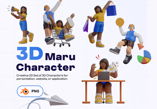 丸 3D 角色 (Maru 3D Characters)