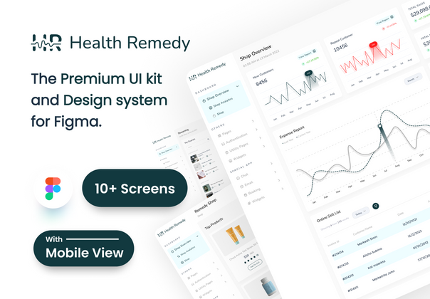 Health Remedy - 医疗商店和分析仪表板 (Health Remedy - Medical shop and analytics dashboard)