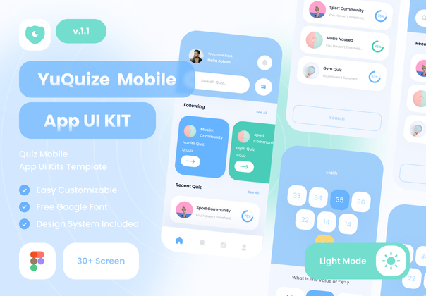 YuQuize 问答应用程序 UI 工具包 (YuQuize Quiz App UI Kit)