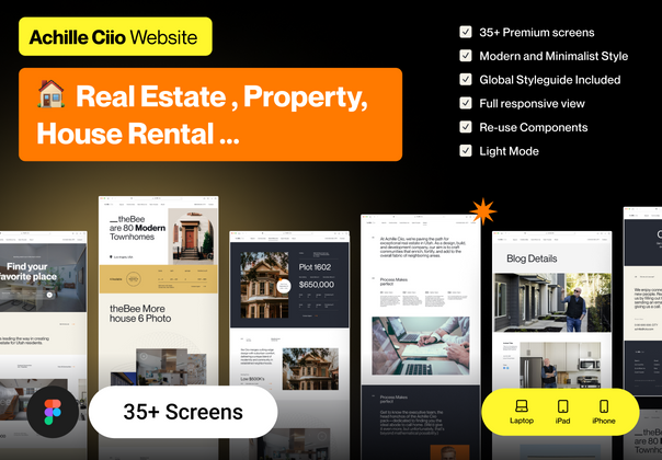 Achille Ciio - 房地产网页模板 (Achille Ciio - Real Estate Web Templates)