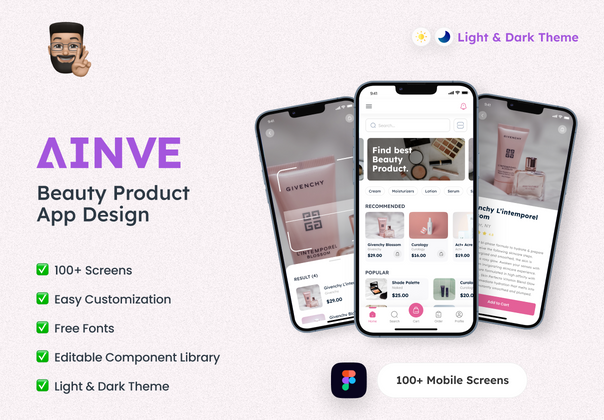 Ainve 美容产品应用程序设计 (Ainve Beauty Product App Design)