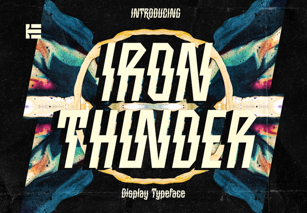 Iron Thunder - 显示字体 (Iron Thunder - Display Font)