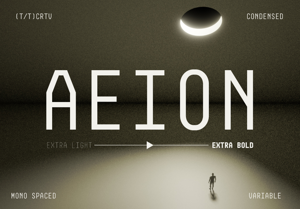 Aeion Mono 行距可变字体系列 (Aeion Mono Spaced Variable Font Family)