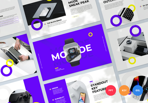 产品设计演示模板 - 模式 (Product Design Presentation Template – Mode)