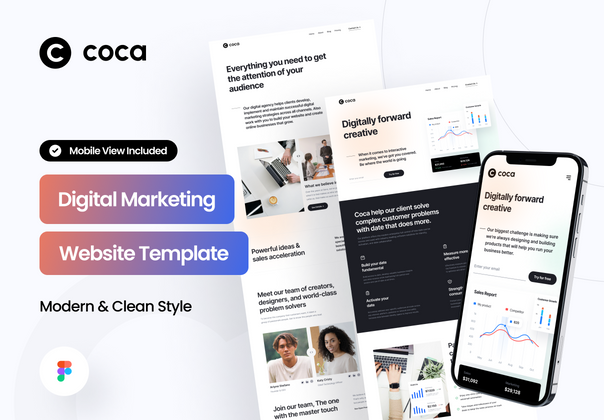 Coca - 数字营销网站 (Coca - Digital Marketing Website)