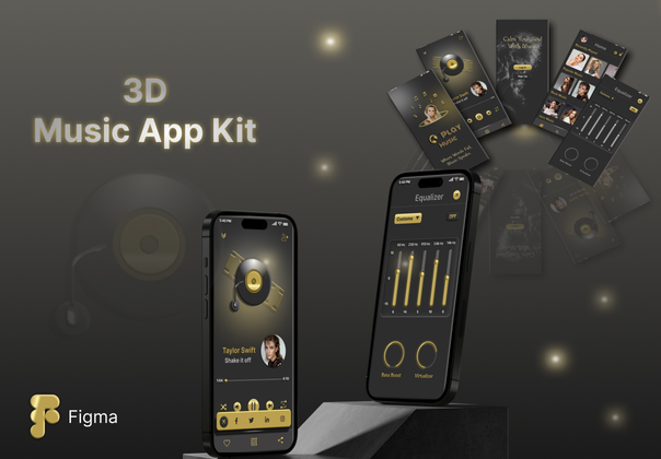 用于 3D 界面音乐应用程序的 UIkit (UIkit for a music app with a 3D interface)