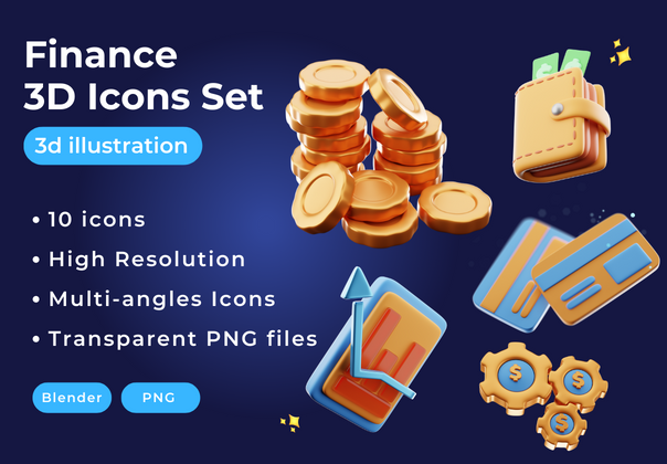 3D 风格化金融包 (3D Stylized Finance pack)