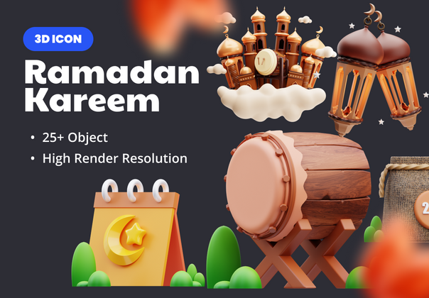 斋月 3D 图标 (Ramadan 3D Icons)