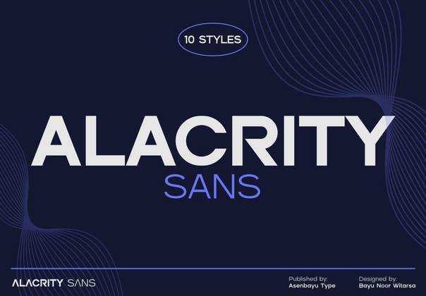 Alacrity Sans 字体家族 (Alacrity Sans Fonts Family)