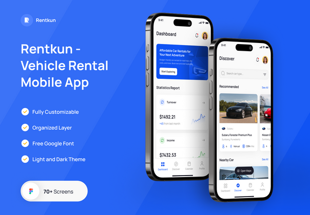 Rentkuy - 车辆租赁移动应用程序 (Rentkuy - Vehicle Rental Mobile App)