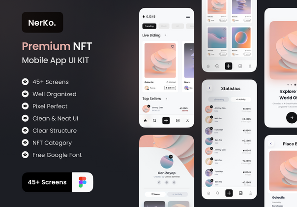 Nerko - NFT Market App UI KIT (Nerko - NFT Market App UI KIT)