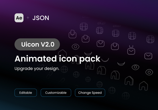 Uicon V2.0 动画图标 (Uicon V2.0 Animated Icons)