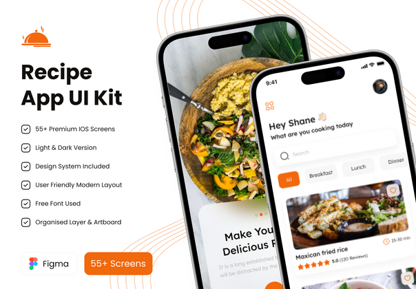 食谱应用程序 UI 工具包 (Recipe App UI Kit)