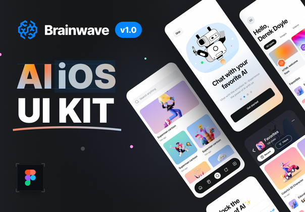 脑波 - 人工智能 iOS UI 工具包 (Brainwave - AI iOS UI Kit)