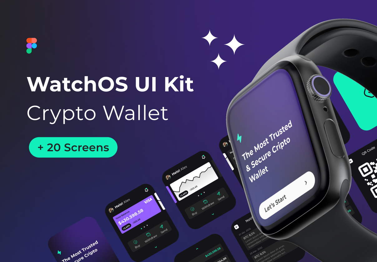 WatchOS UI Kit - Crypto Wallet (WatchOS UI Kit - Crypto Wallet)