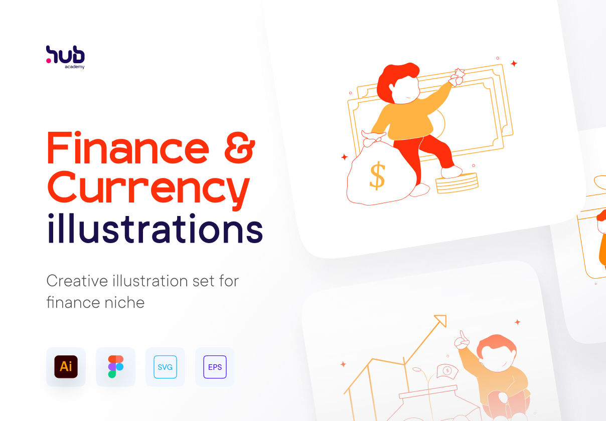 金融_货币 v1.0- 插图包 (Finance _ Currency v1.0- Illustration Pack)