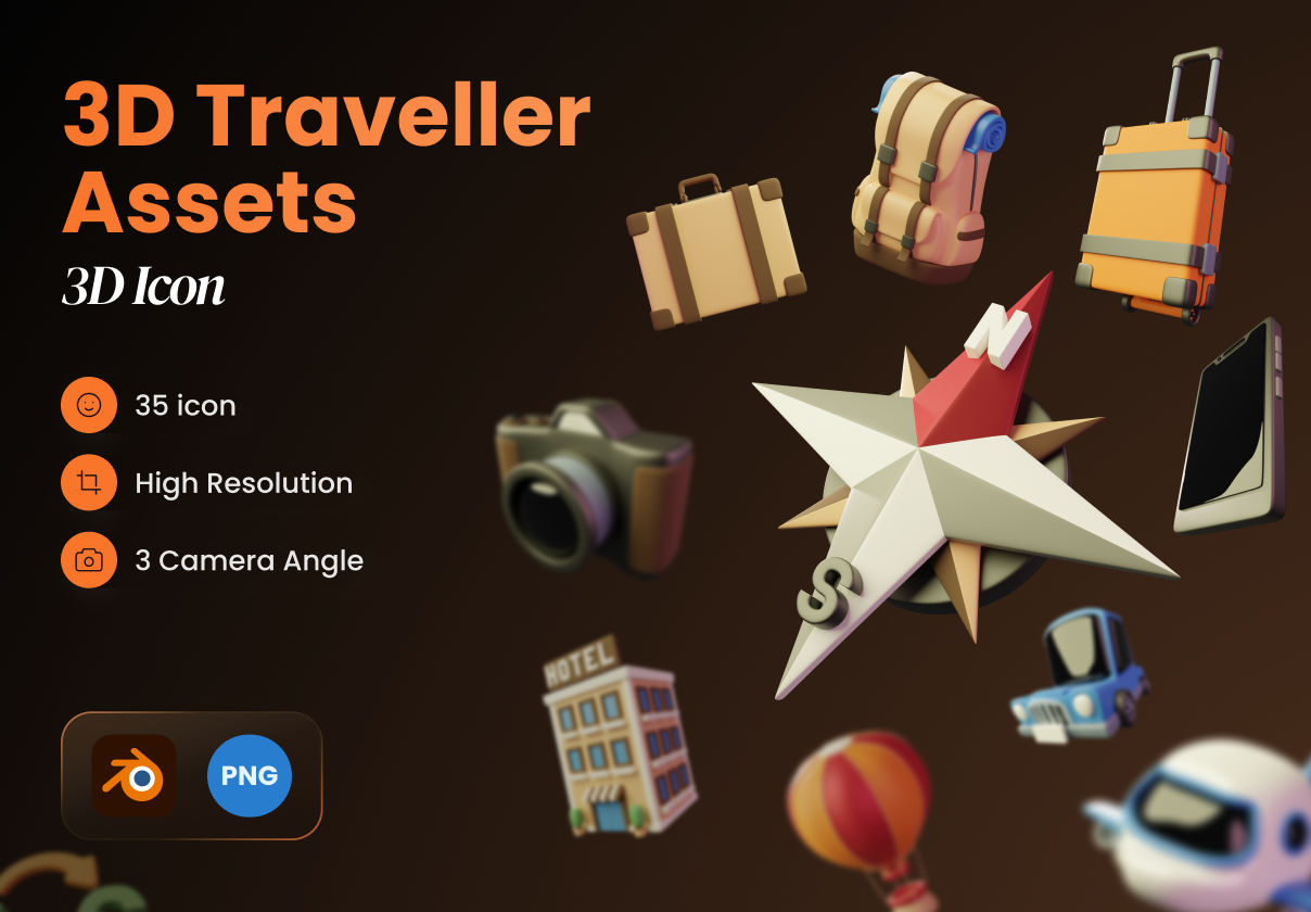 三维旅行者资产 (3D Traveller Assets)