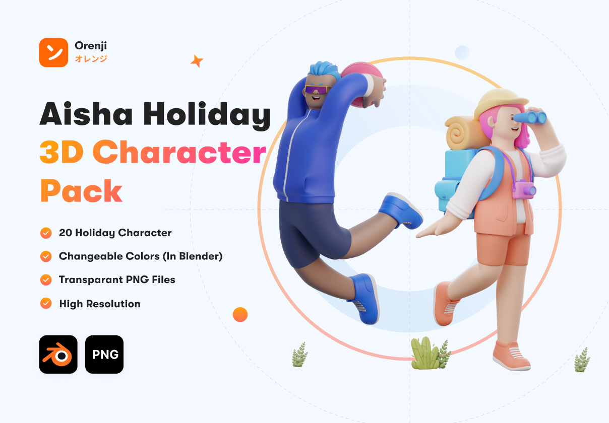 Aisha - 假日3D字符包 (Aisha - Holiday 3D Character Pack)