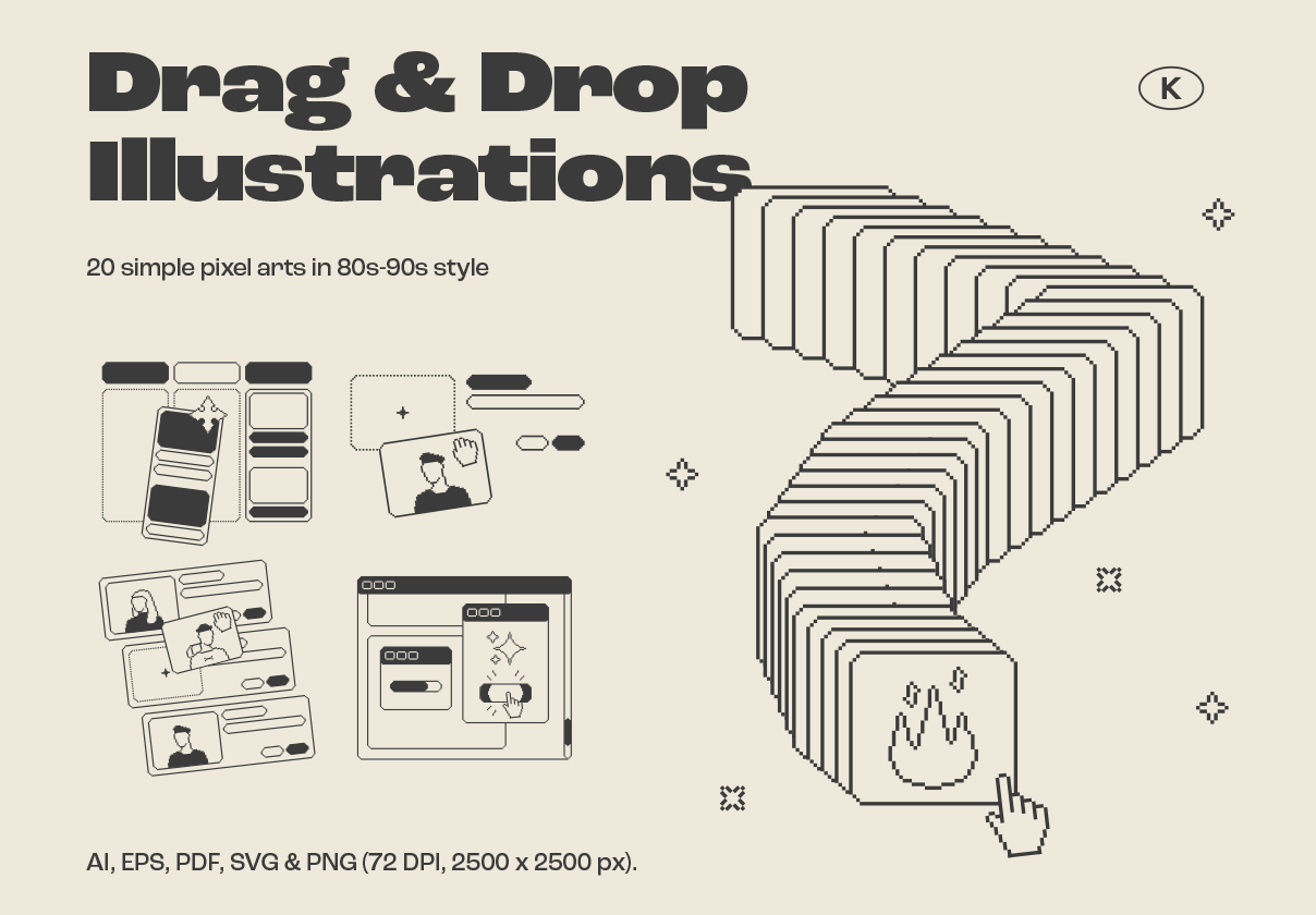 拖放式插图 (Drag & Drop Illustrations)