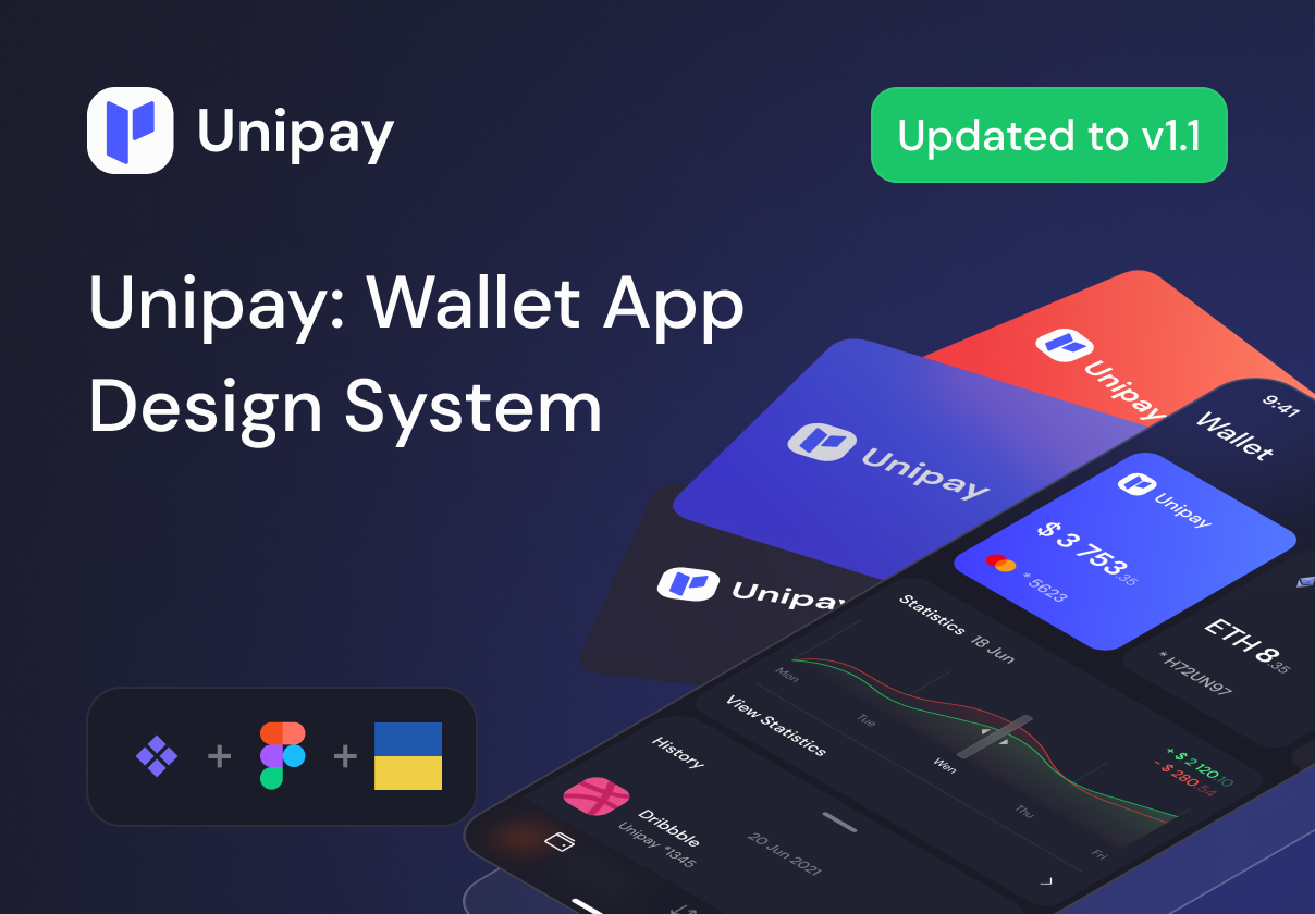 Unipay: Wallet App iOS UI设计系统 v1.1 (Unipay - Wallet App iOS UI Design System v1.1)