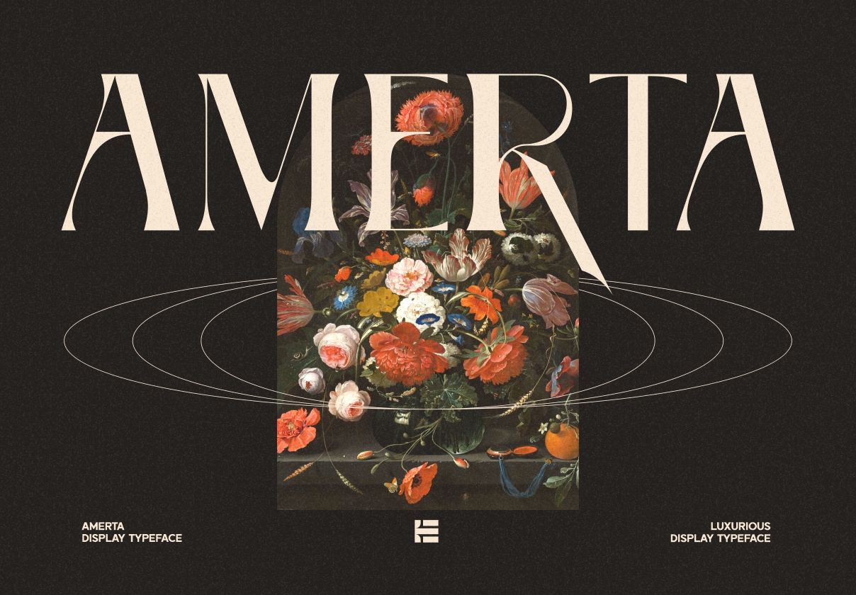视觉效果图：Amerta - 显示字体 (Amerta - Display Font)