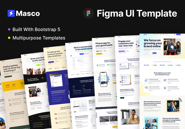 Masco- 多用途 Figma UI 模板 (Masco- Multipurpose Figma UI Template)