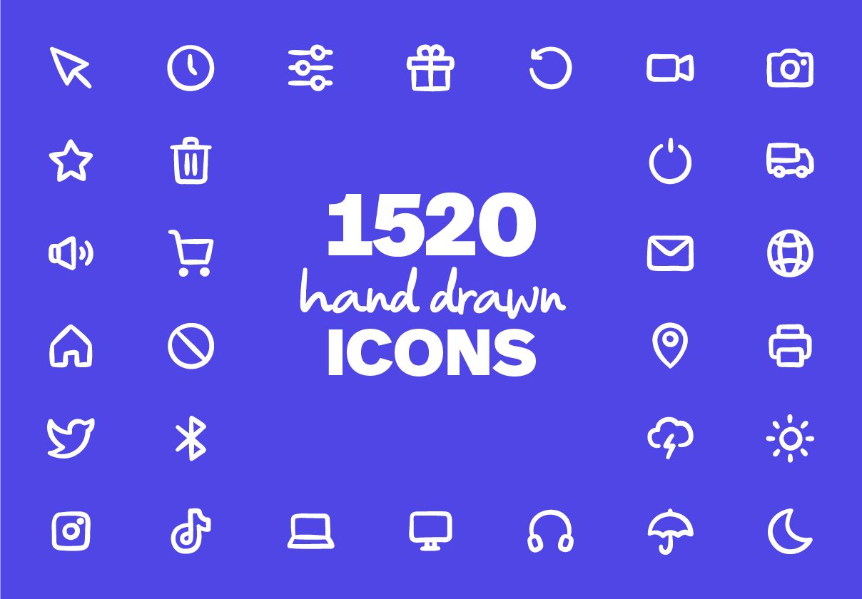 Diverently手写图标集 (Diverently Handscript Icon Set)